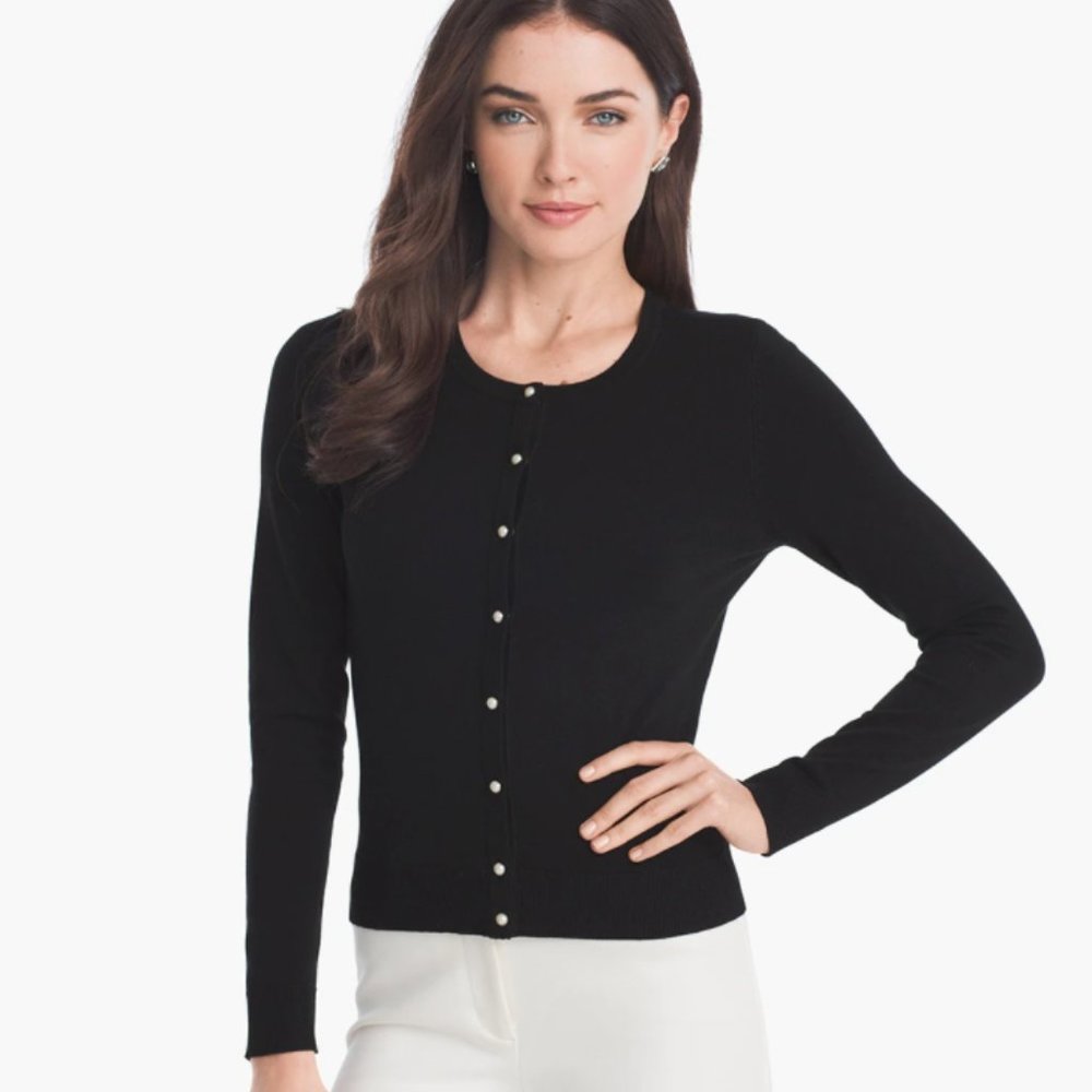 White House Black Market Black Cardigan Size S